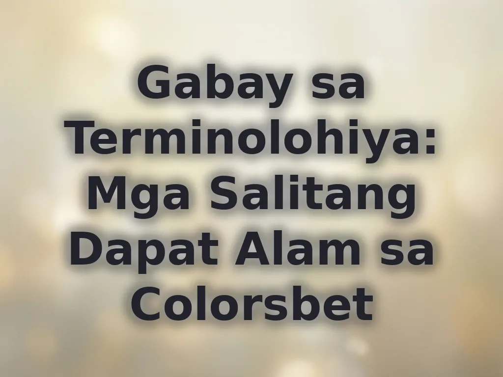 Gabay sa Terminolohiya
